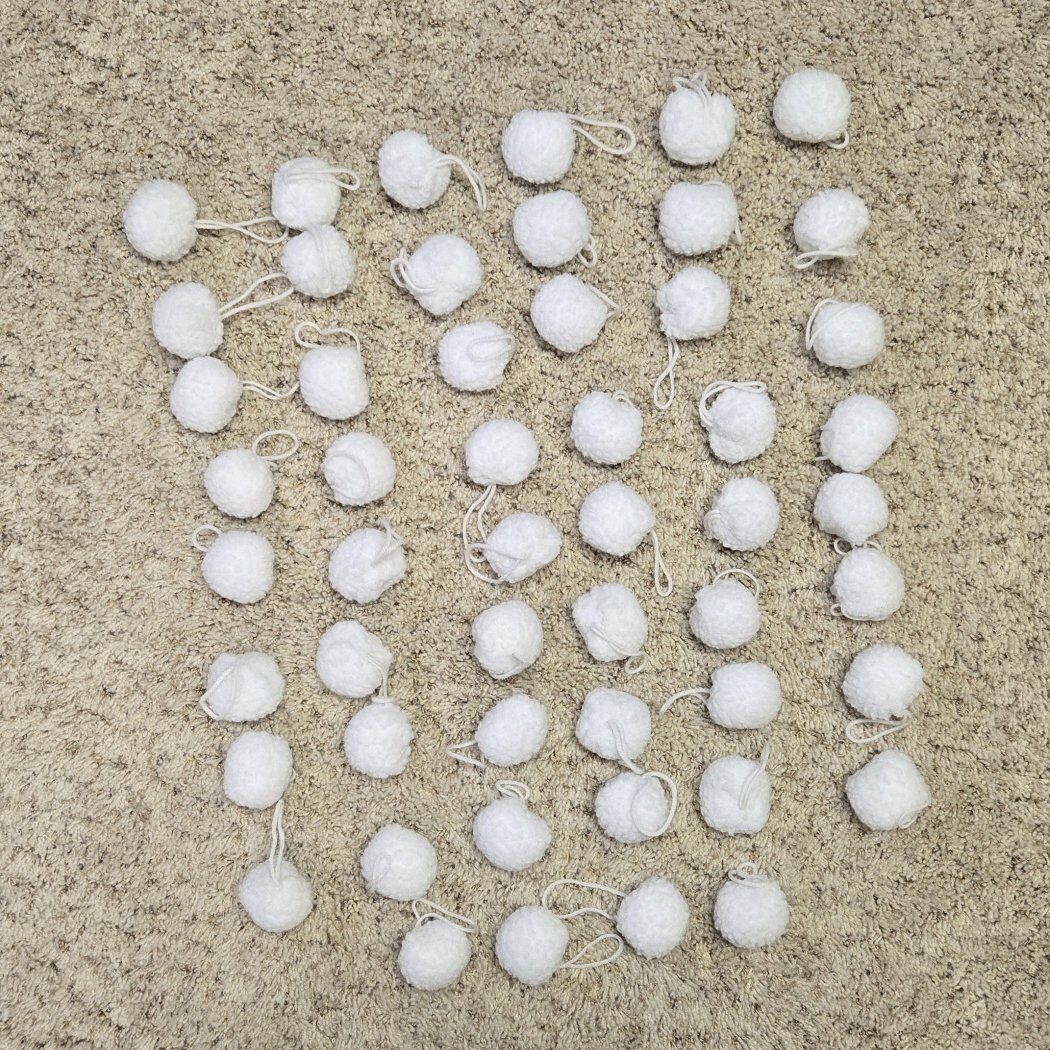 Snowball ornaments for Christmas tree