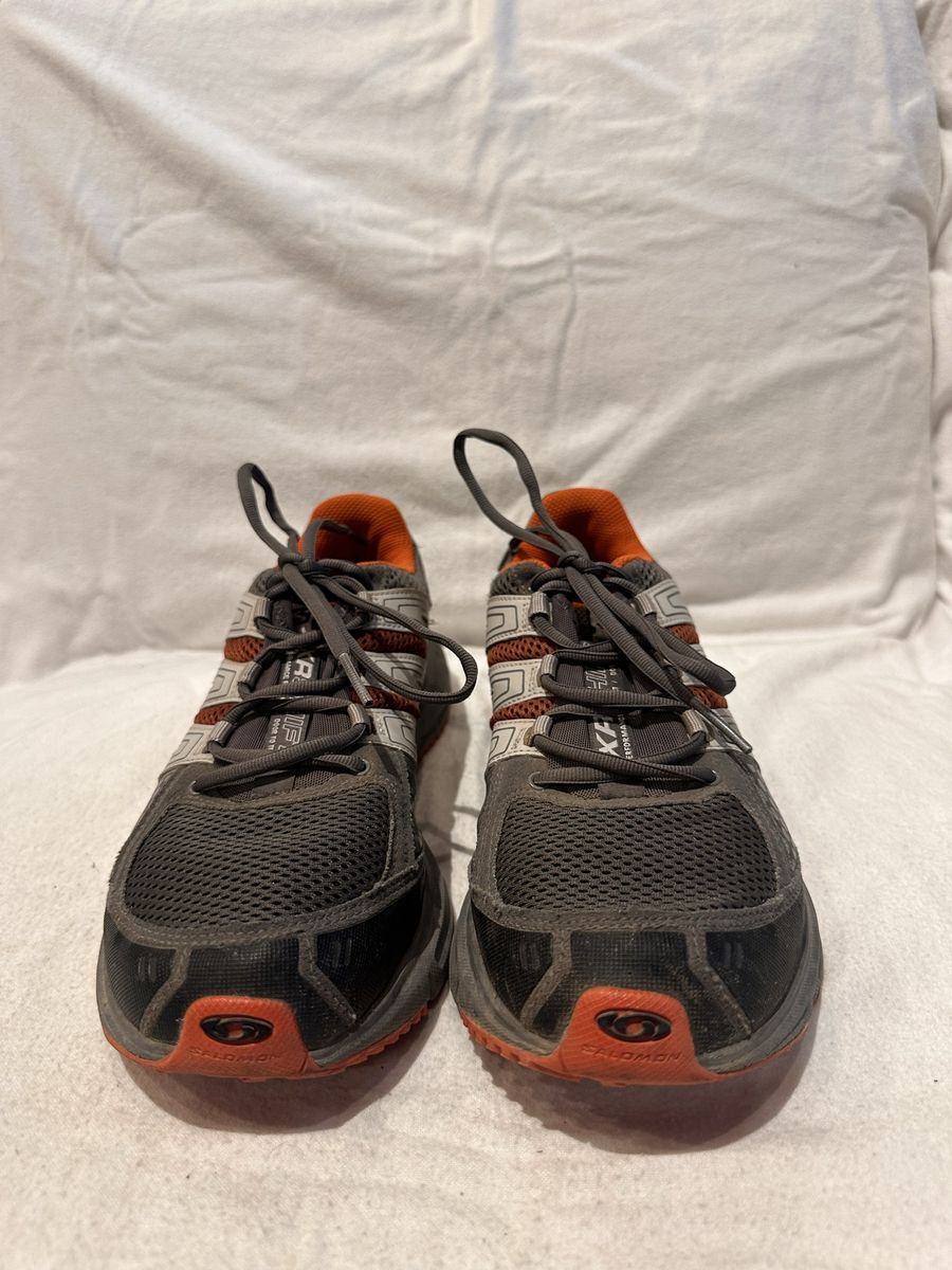 Salomon XRShift Men’s size 9 or EU 42 2/3 gray with orange trail shoes