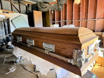 Oak Coffin casket death NEW