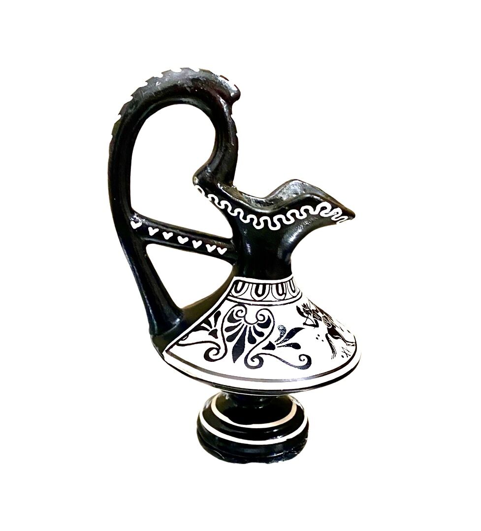 VERY RARE - GREEK VASE Warriors Fighting 600 B.C - By D. Vassilopoulos - Similar @ $151 - C PICS