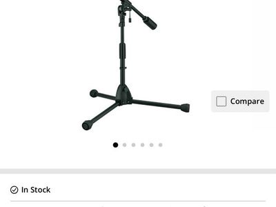 TAMA Iron Works Tour MS456LBK Tripod Low-Profile Telescoping Boom Stand