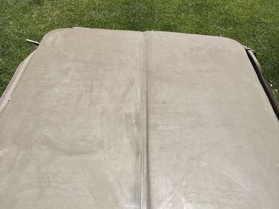 Used Hot Tub Cover - Bi-Fold, Weather-Resistant, Durable Tan Vinyl, Good Condition