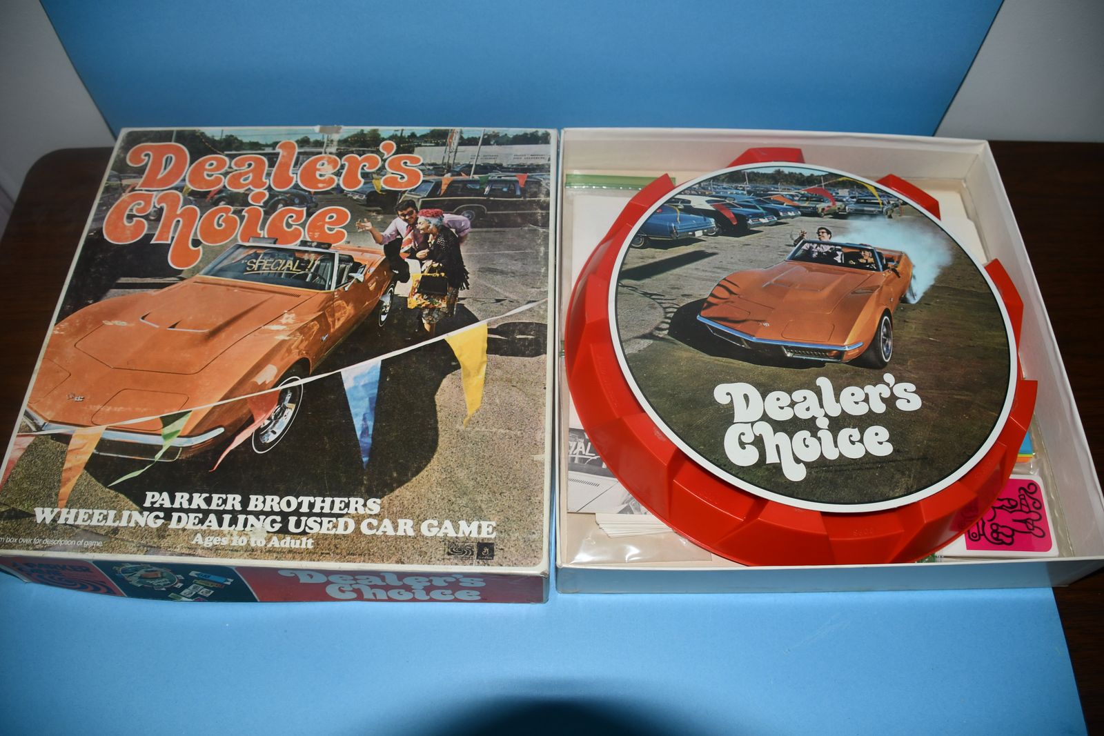 Dealer's Choice Corvette Board Game - Parker Brothers Wheeling and Dealing Used Car Game - Complete