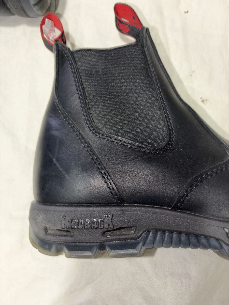 Redback Boots Black Leather Chelsea Work Boots Men's Size 11 US