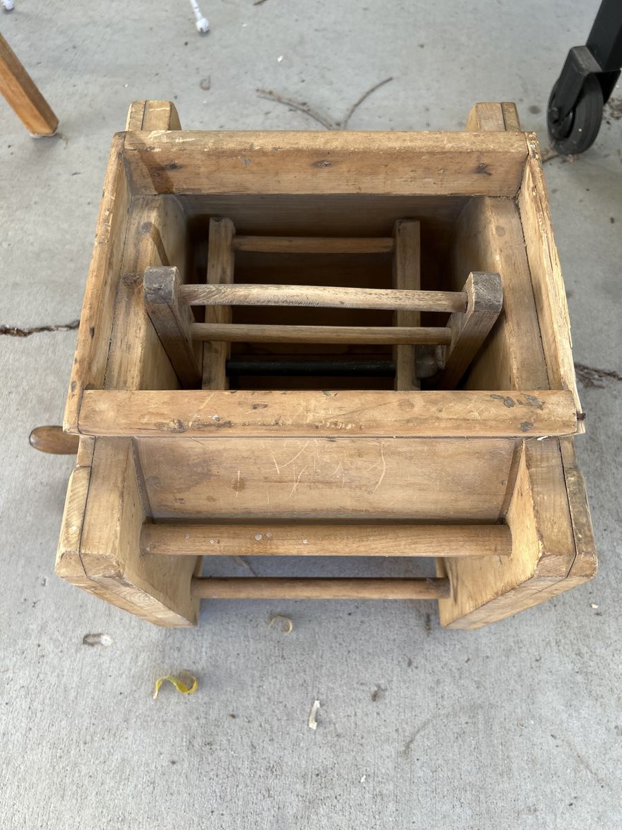 Vintage Wooden Hand-Cranked Butter Churn Farmhouse Decor