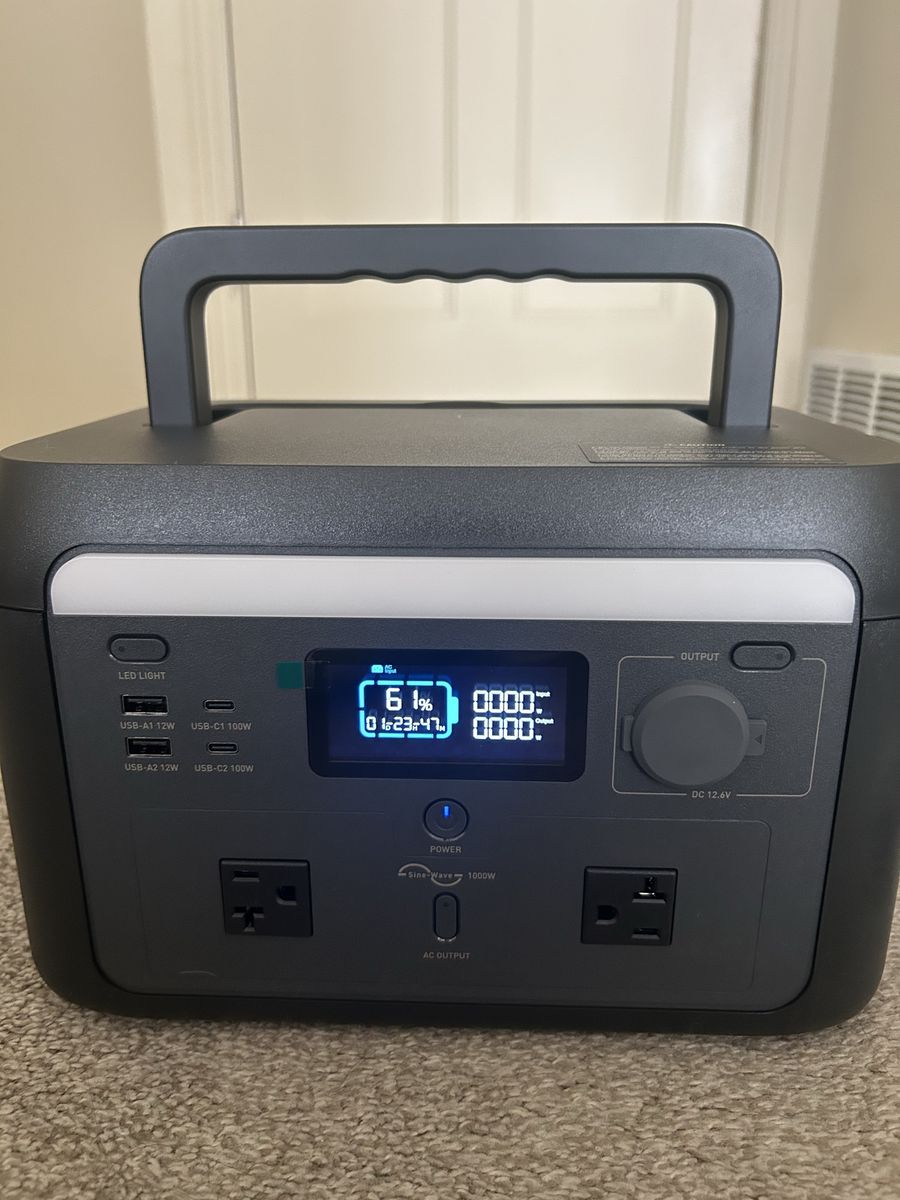 NEW 1000W power station 614Wh
