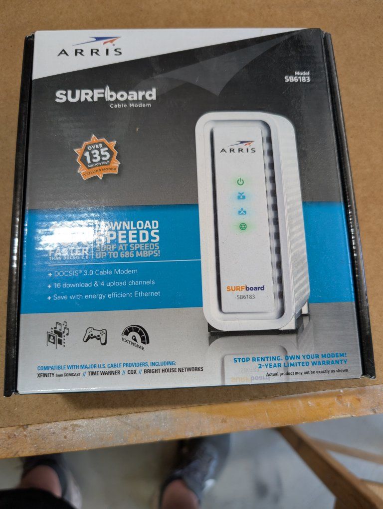 ARRIS SURFboard SB6183 Cable Modem DOCSIS 3.0 up to 686 Mbps