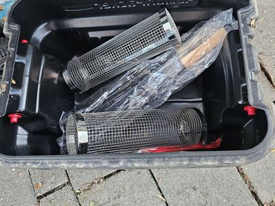 BBQ accessories, cages for vegetables and skewers