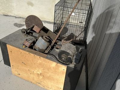 Vintage Shearing Machine With Sharpening Wheel