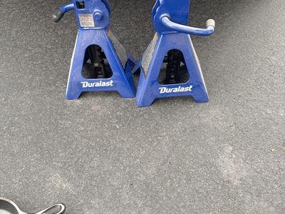 Duralast 2 Ton Jack Stands Pair Blue Steel