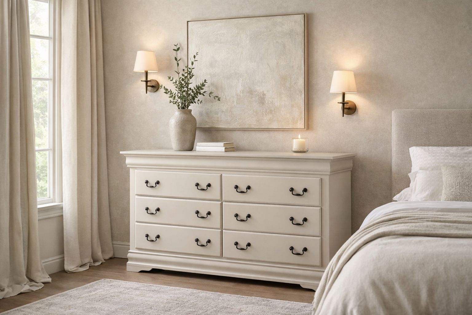 Beautiful Solid Wood 6-Drawer Dresser