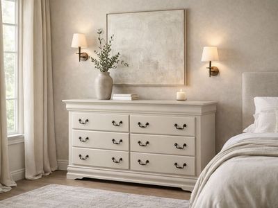 Beautiful Solid Wood 6-Drawer Dresser