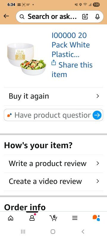 New! 20-Piece 16oz Plastic Bowls