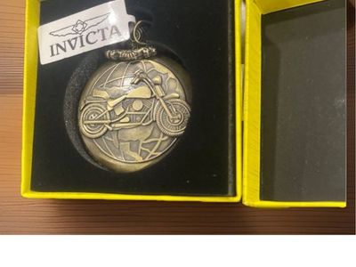 Men’s Pocket Watch Motorcycle - 47mm Bronze Invicta New