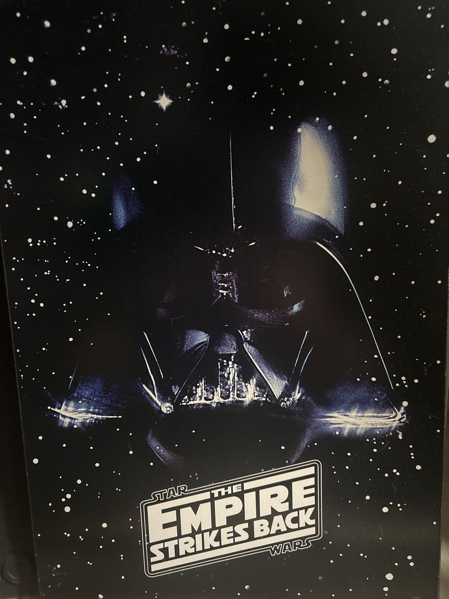 Mandalorion wooden poster, DARTH VADER and grogu with mando longer decorative frame
