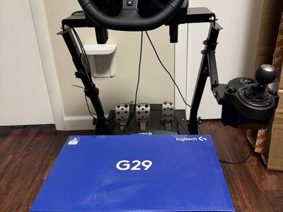 Logitech G29 Racing Wheel + Pedals + Shifter + VEVOR Stand (PS5/PS4/PC) — Full Sim Racing Setup, Excellent Condition