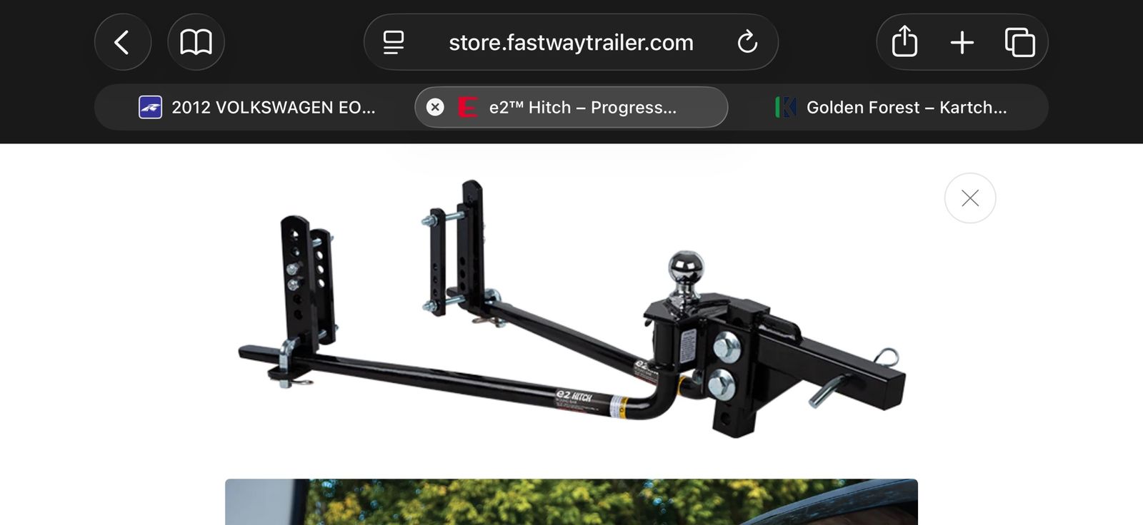 e2 Fastway Trailer Hitch - Round Bar 10,000 lbs Weight Distribution & Sway Control
