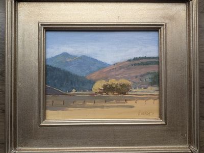 "Salt River Valley" Wyoming Landscape, Oil on Canvas, Earl Jones, 8x11