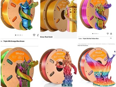 Eryone Triple Dual Silk PLA Filament 1kg Rolls