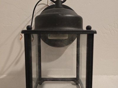 Black Decorative Hardwired Outdoor Light Lantern