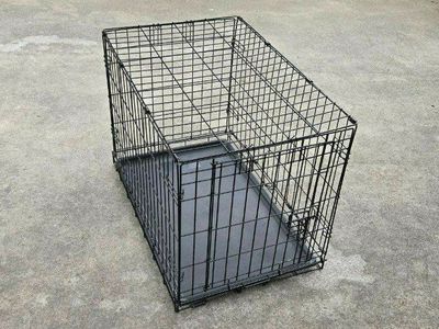 Medium You & Me 30" Metal Dog Cat Kennel Crate Cage Folds