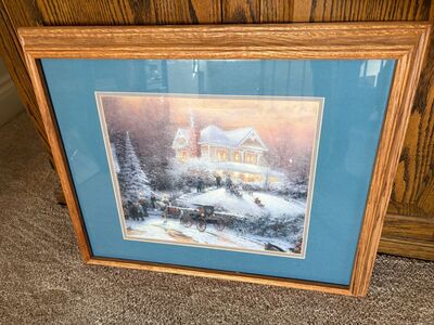Framed Winter Scene Print
