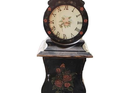 Black Hand-painted Swedish Mora Clock