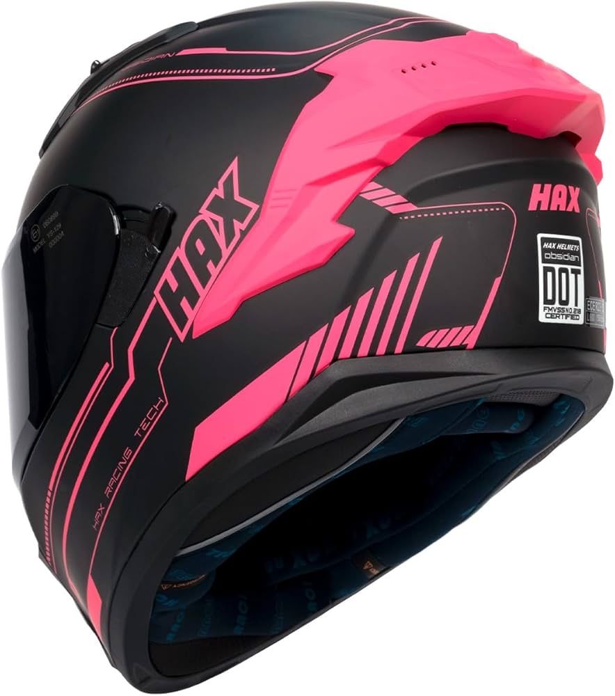 New Hax obsidian pro full face dual visor adult motorcycle helmet, DOT approved