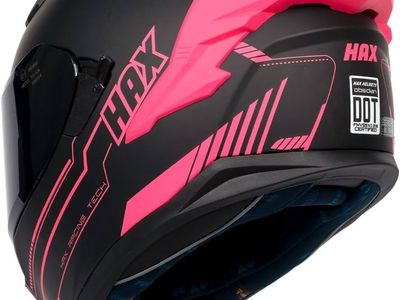 New Hax obsidian pro full face dual visor adult motorcycle helmet, DOT approved