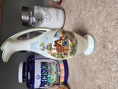 Maioliche Deruta Ceramic Hand Painted Carafe Italy