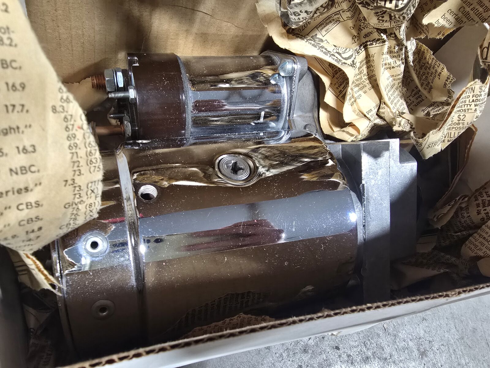 Chev chevy starter chrome