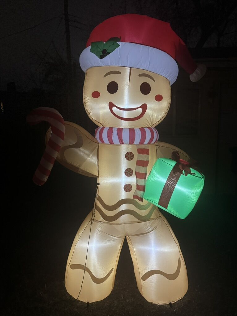 Christmas Inflatable Gingerbread Man 8 Feet