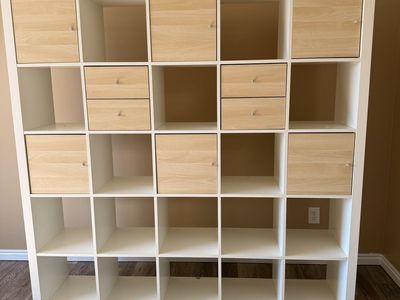 Ikea Kallax Cube Shelving With Inserts