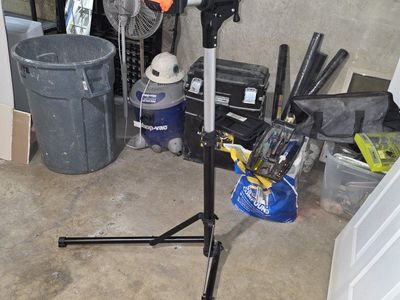 Adjustable Bicycle Repair Stand with Tool Tray - Portable Bike Workstand