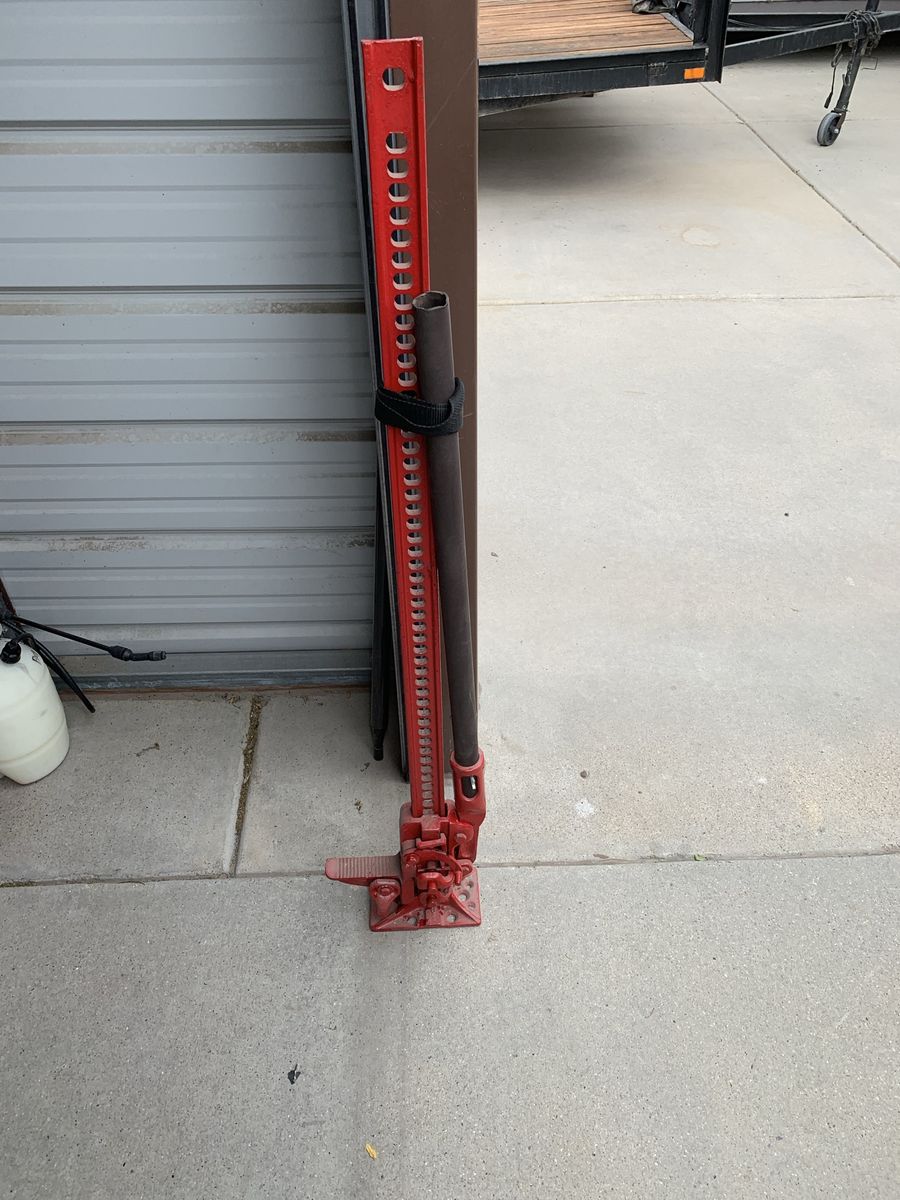 Red Hi-Lift Jack - Heavy Duty Off-Road Farm Jack for Lifting Vehicles & Equipment