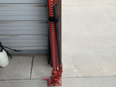 Red Hi-Lift Jack - Heavy Duty Off-Road Farm Jack for Lifting Vehicles & Equipment