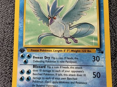 1st Edition Articuno 17/62 Fossil WOTC Pokemon Card Non Holo NM