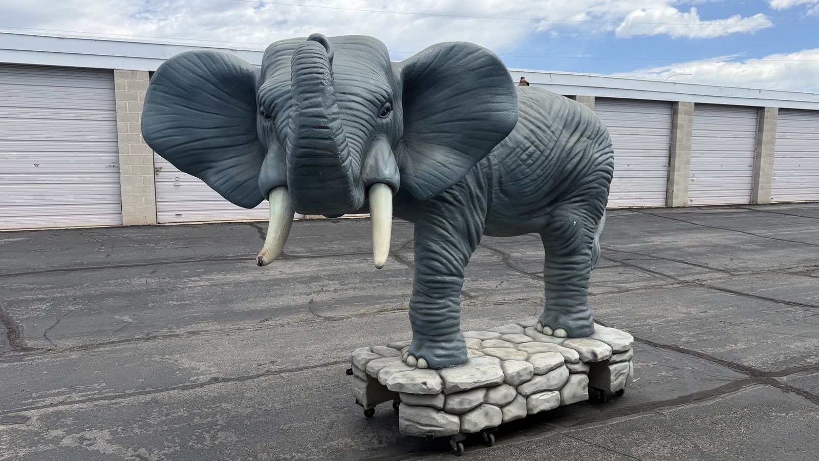 Fiberglass elephant for shop mascot / decor
