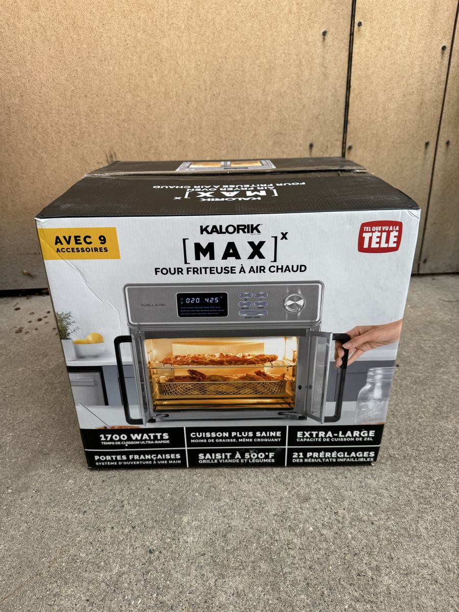 New Kalorik MAX Air Fryer Oven 25L Extra-Large French Doors 1700W