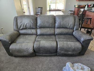 Leather Couch w/Power Recliners