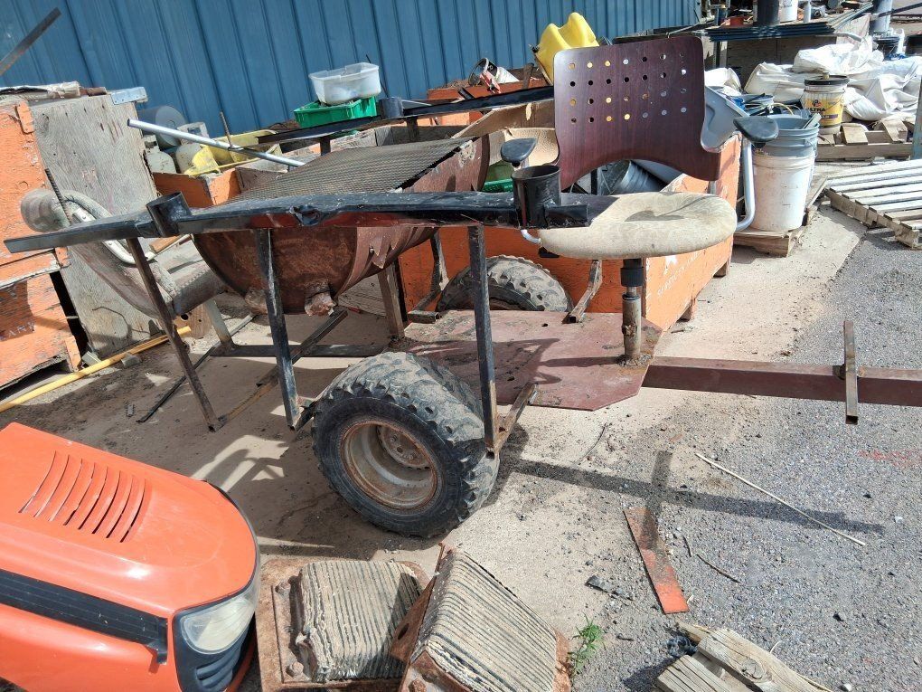 high school welding project atv trailer fire barrle office chair trailer