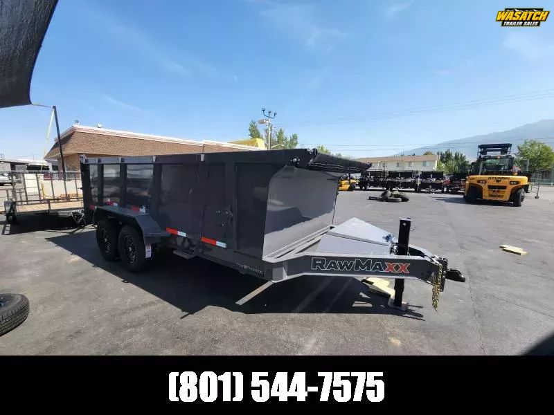 2026 RawMaxx 7X16' LPX with 36 Side Dump Trailer"