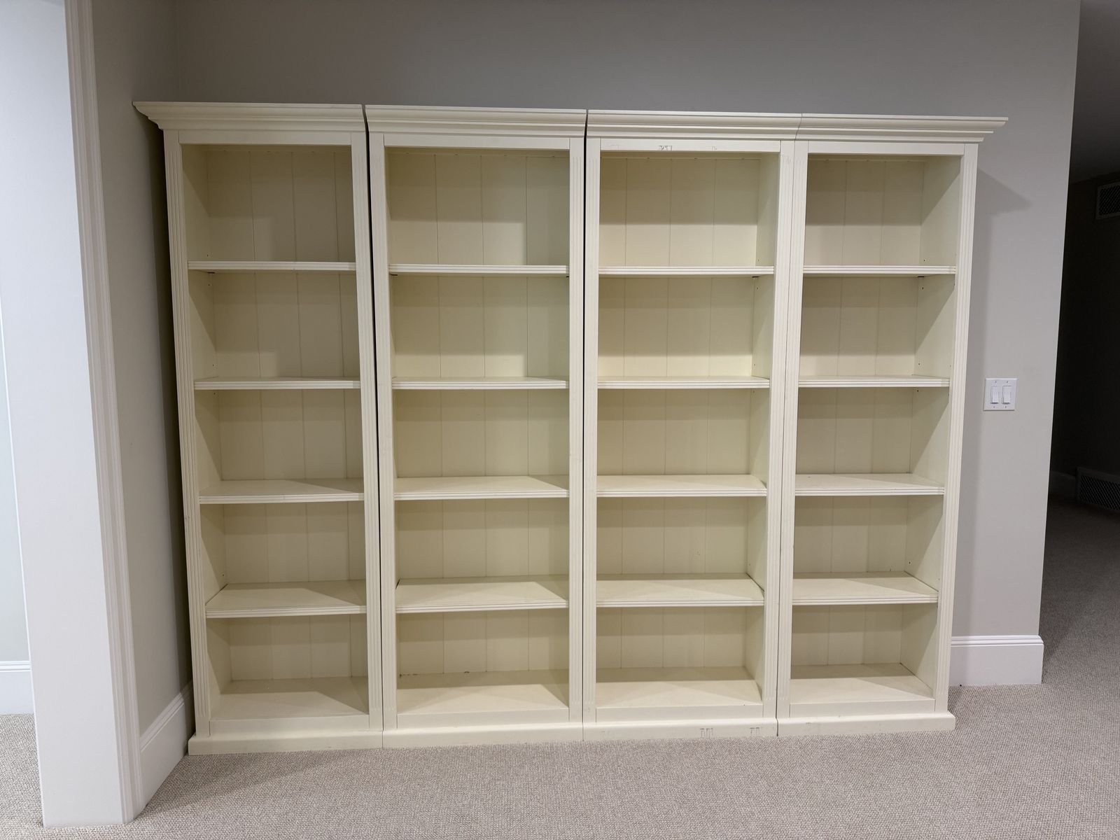 Ballard Designs Tuscan 4-Piece Flush Bookcases Set