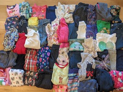 HUGE LOT Winter & Spring Girl Clothes - size 7 / 8