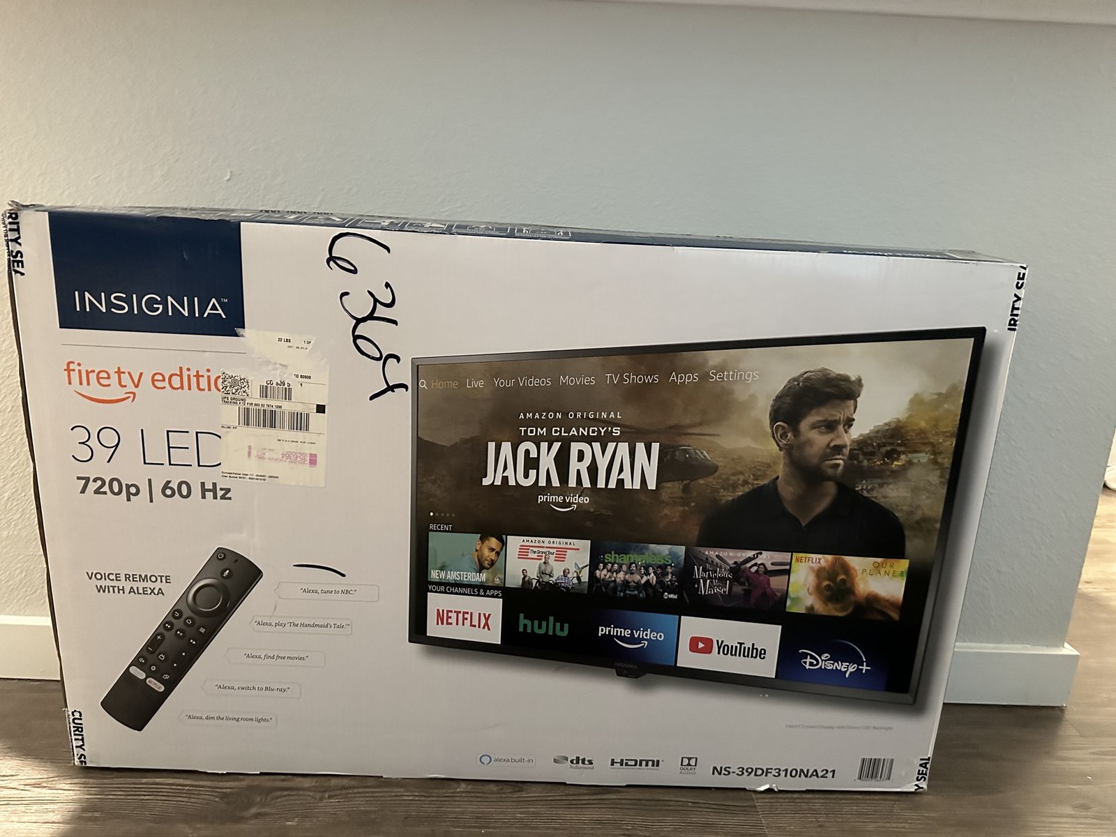 Insignia 39 inch LED Smart TV Fire TV Edition 720p 60Hz NS-39DF310NA21