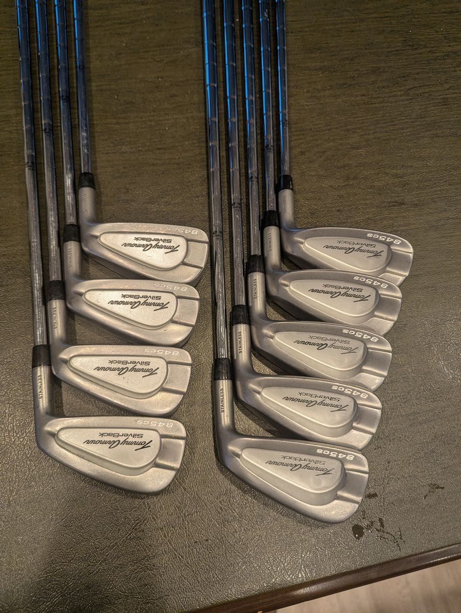 Tommy Armour 845cs irons 3,4,5,6,7,8,9,P,S stiff True Temper shafts
