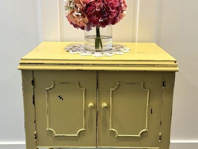 Yellow Vintage Accent Table