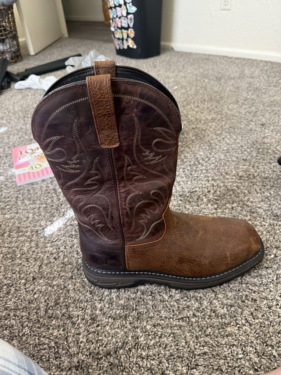 Redhead Ranch Men's Brown Steel Toe Work Boots - Size US 13M, UK 12