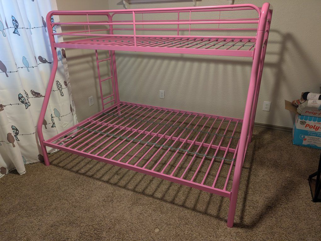 twin / full pink bunk bed