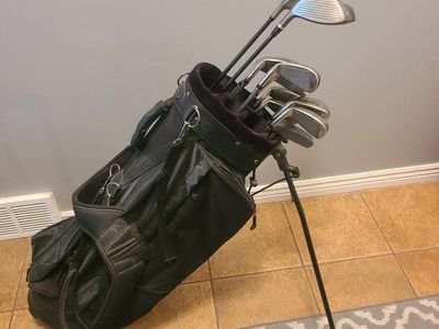 RH Men's Tall golf set with forgiving hybrid irons